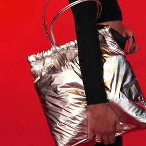 ZARA METALLIC TOTE BAG